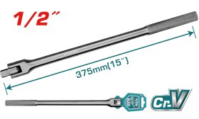 Raktas galvutėms TOTAL, 1/2”, 50BV30, 375 mm, THTFX12151
