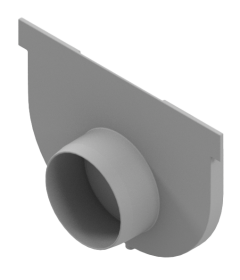 Galinė sienelė ACO Easyline 855207, pilka, DN50