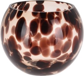 Žvakidė, burbulo formos, stiklinė, 13 x 10 cm