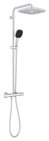 Dušo komplektas GROHE VITALIO COMFORT 250, su termostatiniu maišytuvu, 250mm lietaus galva ir 2-jų srovių 110mm dušeliu, chromas,  26696001