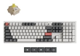 Belaidė žaidimų klaviatūra KEYCHRON Q6 Ultra 8K, 100% mechaninė, baltos sp., Q6U-P4