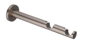 Laikiklis karnizui  STOL-KAR CLASSIC, D-19/19mm, L-15cm, dvigubas, metalinis, matinio chromo sp.