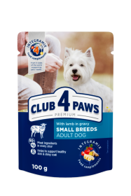 Konservuotas šunų ėdalas  CLUB 4, su ėriena, 100 g