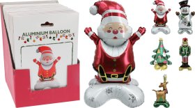 Kalėdinis folinis balionas, pastatomas, 5 skirtingi dizainai, aukštis 89-110 cm