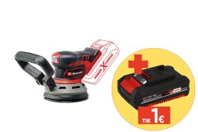 Akumuliatorinis ekscentrinis šlifuoklis EINHELL TP-RS 18/32 Li BL - Solo, 18 V, bešepetėlis variklis, šlifavimo pado skersmuo 125 mm, be akumuliatorių ir kroviklio