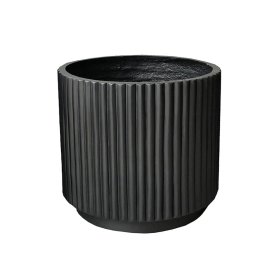 Keraminis lauko vazonas Noctura III, juodos sp., 41 x 41 x 42 cm.