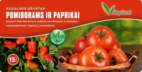 Augalinis gruntas pomidorams ir paprikoms VITAPLANT 15 l.