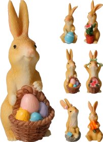 Velykinė dekoracija Zuikis, 5 x 4 x 9 cm, 6 skirtingi dizainai