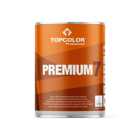 Vandeniniai vidaus dažai TOPCOLOR Premium 7, 0.9 L, A bazė, matiniai, ypatingai atsparūs pLovimui, sienoms