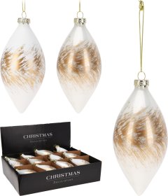 Eglutės žaisliukas, stiklas, 2 skirtingos sp., ilgis 13 cm