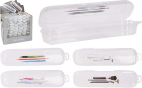 Daiktadėžė, smulkiems daiktams, 23 x 6 x 5 cm, permatoma, 4 skirtingi dizainai