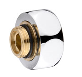 Srieginis flanšas su jungiamąja veržle WELLMER, chromuotas, blizgus, 3/4" x 1/2", 10322B