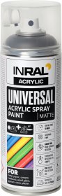Aerozoliniai dažai INRAL ACRYLIC UNIVERSAL, 400 ml, šokolado ruda, matinė, RAL8017