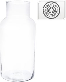 Vaza, iš perdirbto stiklo, 16 x 16 x 30 cm