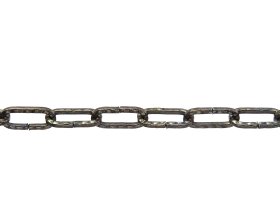Dekoratyvinė grandinė POSAMO VAUKA, 1625/2,0mm, dengtas žalvario sluoksniu, juodintas plienas, 50 m