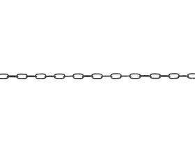 Grandinėlė POSAMO VAUKA, U2/1,4mm, juodasis plienas, 25 m