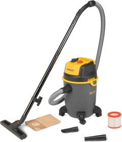 Sauso - šlapio siurbimo dulkių siurblys STANLEY SXVC20PE, talpa 20 l, galia 1,2 kW, siurbimo galia 17 mbar, oro srautas 28 l/s, svoris 7,3 kg