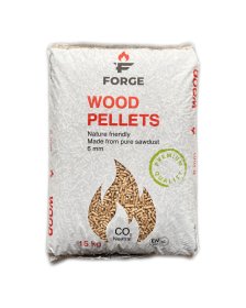 Medienos pjuvenų granulės, Sertifikuotos, 6mm, 15 kg, drėgnumas <10%, peleningumas <1%, kaloringumas ~ 16.5 MJ/kg