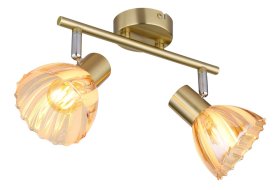 Kryptinis šviestuvas GLOBO Zachery, E14, 2 x 40W, 230V, geltonos sp., 250x130x190 mm