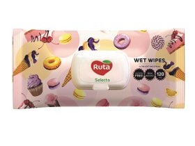 Drėgnos servetėlės RUTA Selecta, 120 vnt.