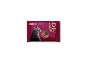 Konservuotas kačių ėdalas MY LOVE, su vištiena ir kalakutiena, 4x85 g