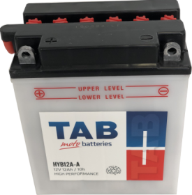 Akumuliatorius TAB, AGM, motociklinis, YB12AA, 12AH, 12V, B, 134 x 81 x 160 mm, starterinis, rūgštinis, poliariškumas -+