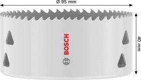 Bimetalinė gręžimo karūna BOSCH, 95 mm
