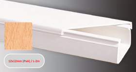Kanalas kabeliui SERT PLASTIK SERT1212BEECH, 2 m, PVC, 12 x 12 mm, buko/šviesiai rudos spalvos