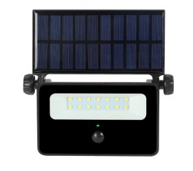 LED prožektorius ORRO Rw-01Sfl-S3, įkraunamas saulės elementais, 20 W, 6500 K, 1600 lm, su judesio davikliu, 175 x 145 x 30 mm, A172140001