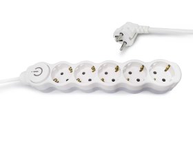 Ilgiklis ORRO 53033, Lizdų skaičius: 5; Laido ilgis: 1.5m; Laido tipas: 3x1mm2; Įtampa: 230V; Srovė: 10A; Įžeminimas: Taip; Jungiklis: Taip