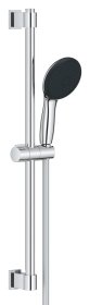 Dušo komplektas GROHE QuickFix Vitalio Start 110, 3-srovių dušelis, stovas ir žarna, klijuojamas arba prisukamas, chromo spalva, 27955001
