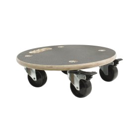 Transportavimo vežimėlis WALTECO, diametras 380 mm, minkštoms grindims, MDF plokštė, 2 ratukai su stabdžiais, 2 ratukai be stabdžių