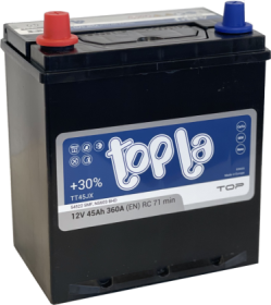 Akumuliatorius TOPLA TOP JIS 12 V, 45 Ah, 360 A, EN