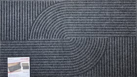 Kilimėlis RICCO INFINITY, 40 x 70 cm, pilkas, 100% PP ant vinilinio pagrindo, 712-002