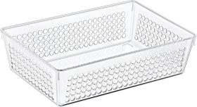 Daiktadėžė, plastikas, skaidri, 23 x 16 x 6 cm