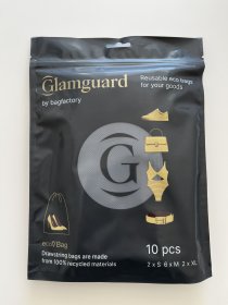 Kelioninių maišelių komplektas GLAMGUARD, su užtraukiama virvele, 2 x S, 6 x M, 2 x XL