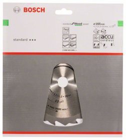 Medienos pjovimo diskas BOSCH Speedline Wood, 165 x 20/16 x 1,7 mm, 12