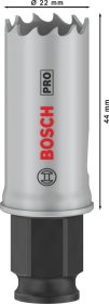 Grąžtas-karūna BOSCH Bi-metal Progressor, 22 mm