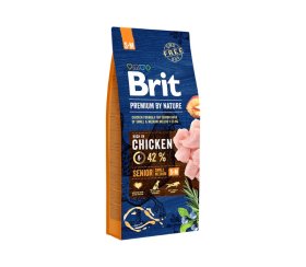 Sausas šunų ėdalas BRIT Premium By Nature, mažų ir vidutinių veislių (1 – 25kg) vyresnio amžiaus šunims (7 metai), vištiena, 3kg
