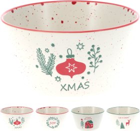 Dubuo, kalėdinio dizaino, keraminis, baltos sp., 4 skirtingi dizainai, 500 ml,