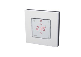 Patalpos termostatas DANFOSS Icon, su displėjumi, virštinkinis, 230V/50Hz, temp. ribos 5-35C, vandeniniam šildymui, 3(1)A/230V AC