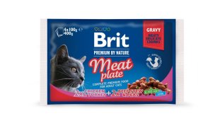 Konservuotas kačių ėdalas Brit Premium, su mėsa, 4x100g