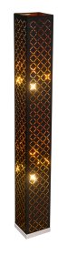 Toršeras GLOBO Clarke, E27, 2 x 40W, 230V, matinio nikelio sp., aksomas juodos/auksinės sp., su jungikliu, 150 x 150 x 1180 mm, 15229S2