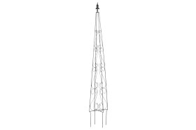 Metalinė augalų atrama 4Living Obeliskas, vijoklininiams augalams, juodos sp., 27 x 162 cm.
