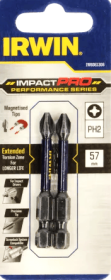 Smūginiai sukimo antgaliai IRWIN Impact Pro, 57 mm, 2 x PH2