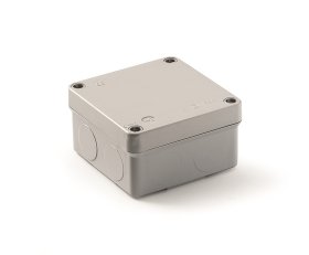 Paskirstymo dėžutė FAMATEL 3071, IP55, atspari UV spinduliams, plastmasė be halogenų, su vyriais, 1/4 varžtų pasukimas  matmenys 100 x 100 x 55 mm