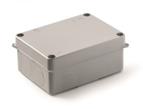 Paskirstymo dėžutė FAMATEL 3072, IP55, atspari UV spinduliams, plastmasė be halogenų, su vyriais, 1/4 varžtų pasukimas  matmenys 110 x 150 x 63 mm