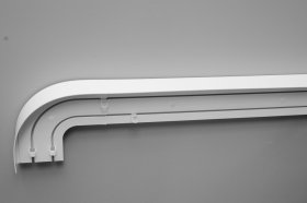 Lubinio karnizo komplektas, ilgis 205 cm, 2 bėgelių, plastikinis, CM 205