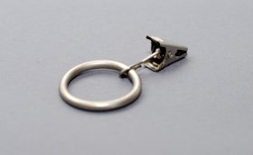 Karnizo žiedai HESORA, Skersmuo 16 mm, su segtukais, šviesaus matinio sidabro spalvos, 1 mš. - 10 vnt.