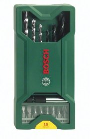 Priedų komplektas BOSCH Mini X-Line, 15 dalių